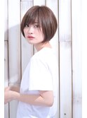 エアリーボブハイライトデザインカラー【切りっぱなしボブ】