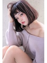 ヘアーアンドメイク シーク 吉祥寺(HAIR&MAKE SeeK)&nbsp;大人可愛いぱっつんワンカールボブ【seek吉祥寺】