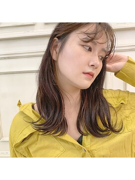ヘアーアンドメイク シークタチカワ 立川店(Hair&Make Seek) 【SeeK小峯】フェザーバング ハイライトカラー ミルクベージュ