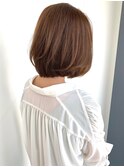 大人かわいい★まるみと襟足キュッと！ミディアムボブスタイル。