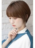 大人可愛い20代30代40代黒髪前下がりショートボブ丸みショート◎