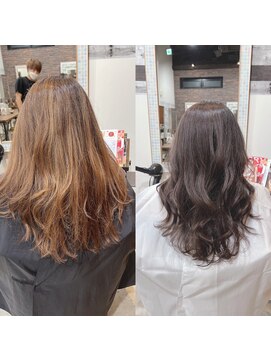 ディッシュ 五反田(dish) ハイトーンから透明感グレージュ/白髪ぼかしハイライト★五反田