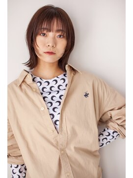 アッシュ 青葉台店(Ash) フェイスラインは甘めな中にラフな外ハネがクールでしまる