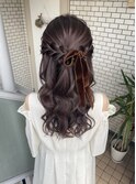 ハーフアップ　アップヘア　女子会ヘア　参列ヘア