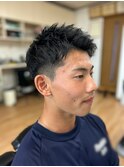 ベリーショート×ツーブロック
