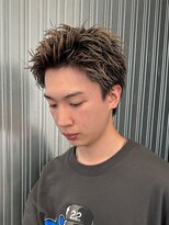 エルマーク 天王寺(L-MARK)&nbsp;アップバングツーブロックダブルカラーブリーチメッシュ