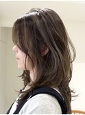 ハイライトバレイヤージュダブルカラーケアブリーチ白髪染め