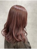 暖色系カラー/艶カラー/レッド/ブラウン/ロング