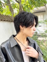 フリーラ 横浜(freera)&nbsp;メンズダークアッシュニュアンスパーマ韓国マッシュウルフカット