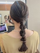 ヘアセット/お呼ばれヘア/結婚式/参列/編み下ろし/編み込み