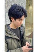 ネイビーカラー×メンズショート