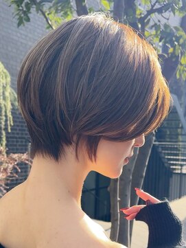 ソワネ 表参道(soigne) 表参道大人ショートボブ白髪ぼかしハイライト顔周りレイヤー40代