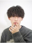 熊本メンズヘア 無造作マッシュ 波巻き メンズパーマ
