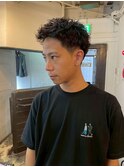 MEN’S HAIR/ブルーブラック/フェザーパーマ/心斎橋