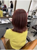 レッドカラー レッドブラウン 秋カラー 北千住