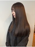 髪質改善×マロンブラウン