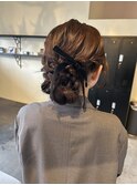 入学式卒業式◎上品シニヨンヘアセット×金箔水引