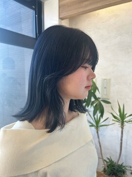 プリンプ トータルビューティ(PRIMP.total beauty) ブルーブラック 暗髪 ダブルカラー アイスグレー