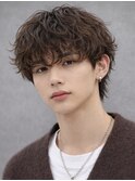 波巻きスパイラルシャドウパーマ無造作マッシュショート
