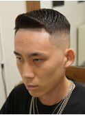 サイドパートスキンフェードカットシェービング吉祥寺理容室