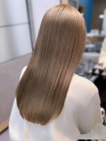 ビーポッシュ ジャスパー店(Be Posh) 美髪ストレート髪質改善トリートメントロンググレージュ縮毛矯正