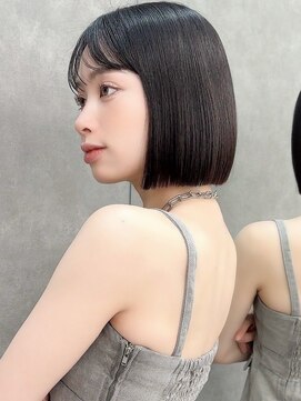 ロンドポレール 北千住(Lond polaire) くすみベージュ/細めハイライト/ショート/白髪ぼかし/前髪