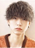 波巻きパーマツイストスパイラルパーマツーブロック韓国メンズ
