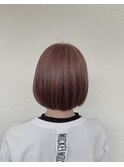 ミニボブ　　ピンクベージュ