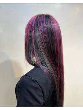 アズールサン 草加西口店(azule-sun) ワンポイントハイライト　ビビットピンク