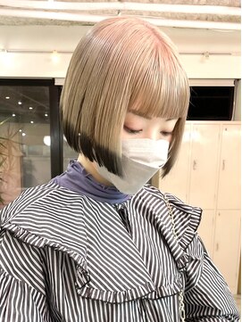 デート 下北沢(DATE) ダブルカラーミルクティーベージュカラーケアブリーチハイトーン