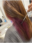 ストロベリーピンク　インナーカラー【北千住】