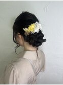 お呼ばれまとめ髪ヘアセット