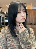 ビュートリアム 南青山(BEAUTRIUM)&nbsp;顔まわりウルフレイヤー 前髪カット ハイレイヤー表参道20代30代