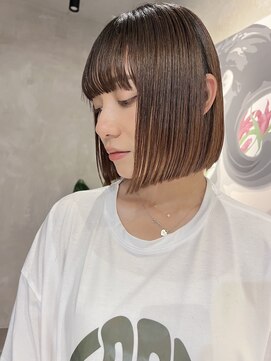 ブルックス ハイライト 大人ボブ レイヤーボブ アッシュベージュ ショート