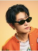 韓国マッシュセンターパートダウンパーマニュアンスパーマウルフ