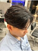 センターパートニュアンスパーマ韓国カルマパーマコンマヘア