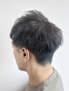 アルファ(Hair Salon alpha) 【大人×透明感】アッシュベージュ×ハイライト　メンズショート