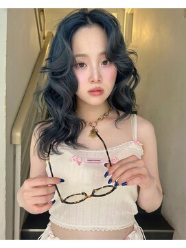 フェブ(fev) 【fev_momo】navy 海外GIRL