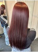 【W_SALON 河原町】艶髪ワインレッド