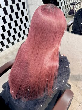 リル ラウム 原宿(LiL Raum) ピンクベージュ/原宿/原宿ブリーチ/ダブルカラー/レイヤーカット