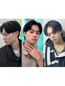 【曲がる縮毛矯正】トレンドのセンターパートで、ON/OFF決まるスタイルを実現します。［浦和/メンズ］