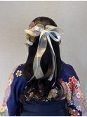 和装にぴったりなハーフアップ
