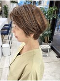 大人くびれショート/白髪ぼかしハイライト/武蔵小杉/自由が丘