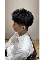 アメラボ 植田山店(Amelab)&nbsp;【アップバングショート】ビジネス 黒髪 刈り上げ