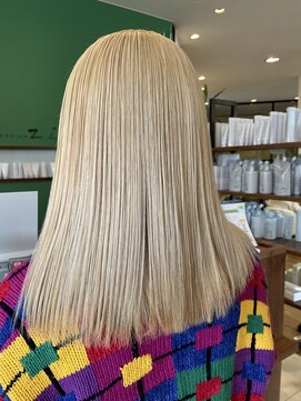 ジップ 浜田店(zip) ハイトーンカラー×20代艶髪ロング切りっぱなし