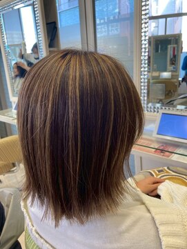 ビス リアン 川口店(Vis lien) 20代30代大人可愛い前下がりストレート大人ボブハイライト