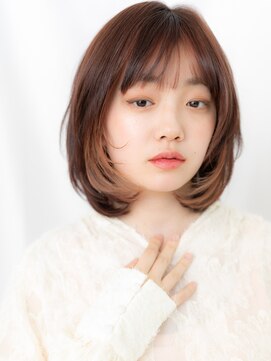 カバーヘア ブリス 戸田公園西口店(COVER HAIR bliss) 裾カラー顔周りレイヤー小顔ボブ//戸田公園10代20代30代