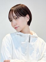 アルバム 銀座(ALBUM GINZA)&nbsp;グレージュ顔周りレイヤー前髪カット小顔ショート_F20860