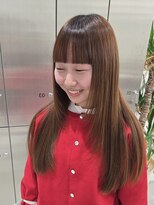 イル 天神大名店(ill)&nbsp;顔周りレイヤー ブラウン 前髪カット 顔周りカット