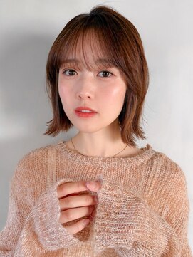 リヤン 表参道(lyann) 似合わせカット斜めバングミディアムレイヤーカットモテ髪